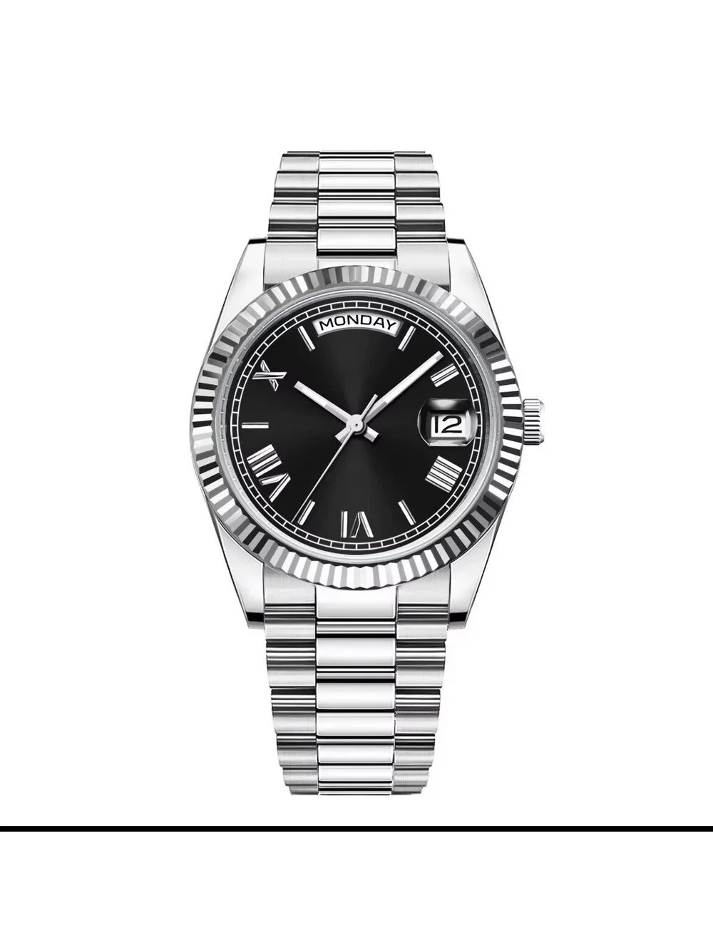 New Men's Stainless Steel Mechanical Watch with Sapphire Crystal stock 409